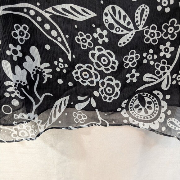 Edward Woman Size 1X 100% Silk Floral Top Flowy Career Bohemian Whimsygoth NEW - Picture 10 of 11